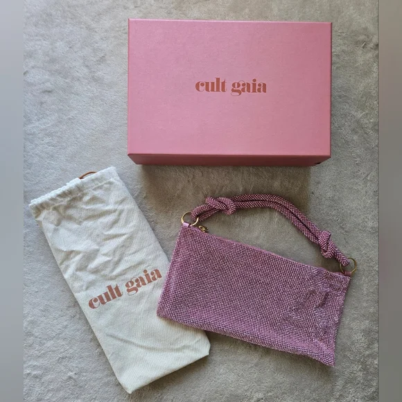 Cult Gaia Hera Nano Shoulder Bag in Shell Pink